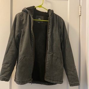 O’Neil jacket, charcoal color, fuzzy inside